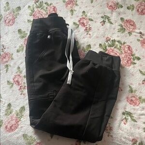 Figs Black High Waist Jogger Pants